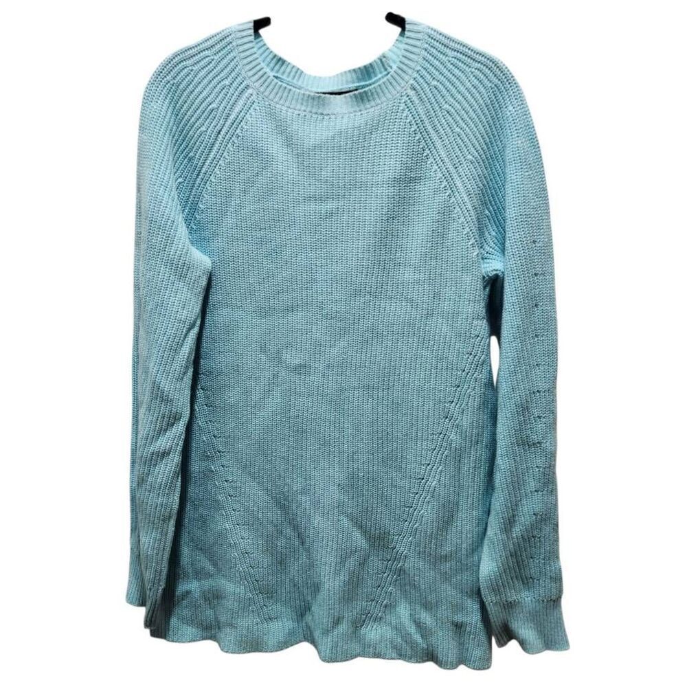 Chadwicks crewneck knit sweater aqua medium tall‎